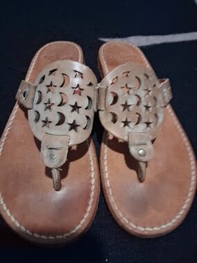 Freebird by Steven Tan Leather Cutout Star & Moon Sandals